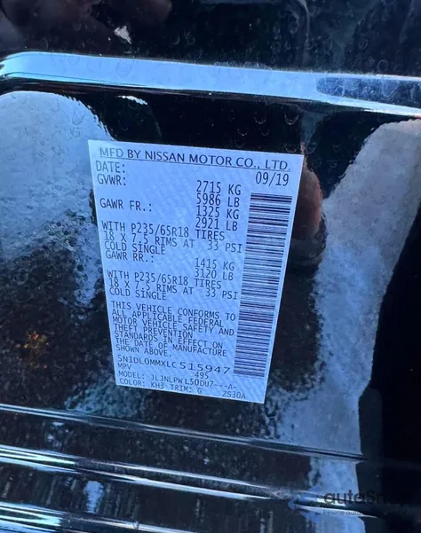 2020 Infiniti Qx60 Pure из США, поврежденный, VIN 5N1DL0MMXLC515947